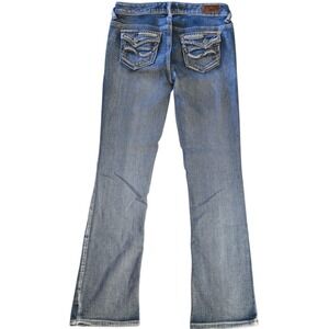 Short & Sexy Series Womens Jeans Size 5 Stretch Boot Cut Light Wash 28x29